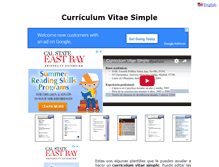 Tablet Screenshot of curriculumvitaesimple.com